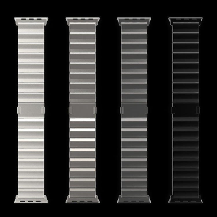 For Apple Watch SE 40mm One-Bead Magnetic Buckle Titanium Metal Watch Band(Titanium Color) by buy2fix