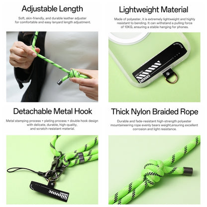 ROCK Multifunctional Luminous Phone Crossbody Lanyard Wrist Lanyard(Fluorescent Blue) - Lanyards & Wrist Straps by ROCK | Online Shopping UK | buy2fix