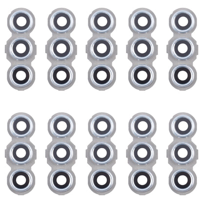 For Samsung Galaxy M55 SM-M556 10pcs Original Rear Camera Lens Cover(Silver) - Camera Series by buy2fix | Online Shopping UK | buy2fix