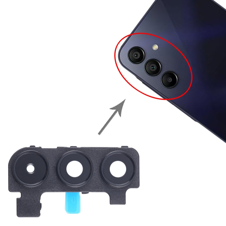 For Samsung Galaxy A15 5G SM-A156B 10pcs Original Rear Camera Lens Cover(Black) - Camera Series by buy2fix | Online Shopping UK | buy2fix