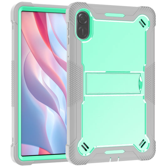 For Honor Pad X9 / X8 Pro Shockproof Silicone Hybrid PC Tablet Case with Holder(Mint Green + Grey) - Honor by buy2fix | Online Shopping UK | buy2fix