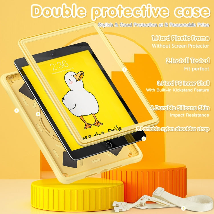 Duck Handle Kickstand Silicone Hybrid PC Tablet Case For iPad 10.2 2021/2020/2019(Yellow) - iPad 10.2 Cases by buy2fix | Online Shopping UK | buy2fix