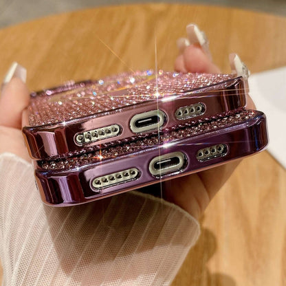 For iPhone 11 Diamonds Plated Magsafe Phone Case(Gold) by buy2fix