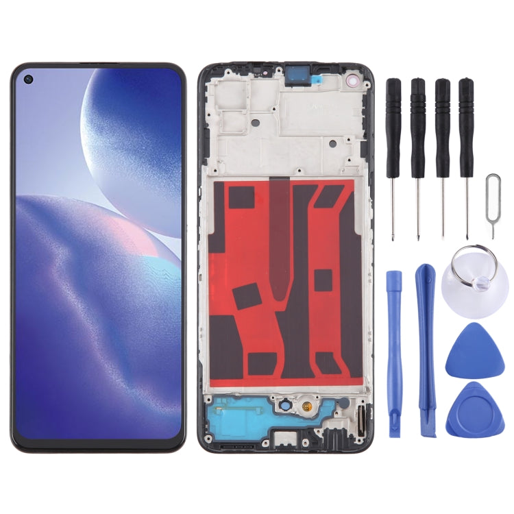 For OPPO Reno5 Z OLED LCD Screen Digitizer Full Assembly with Frame by buy2fix