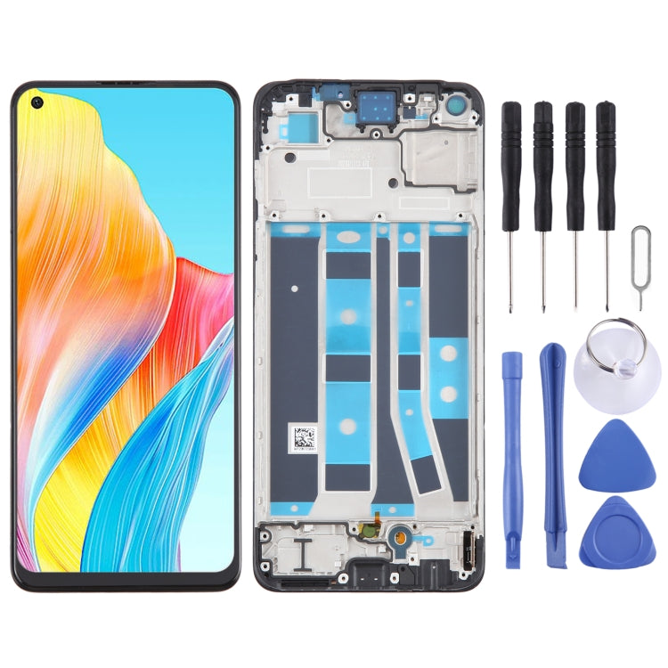 For OPPO A78 4G CPH2565 OLED LCD Screen Digitizer Full Assembly with Frame - LCD Screen by buy2fix | Online Shopping UK | buy2fix