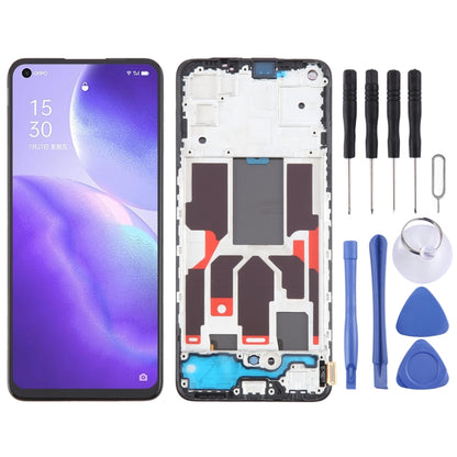 For OPPO Find X3 Lite OLED LCD Screen Digitizer Full Assembly with Frame by buy2fix