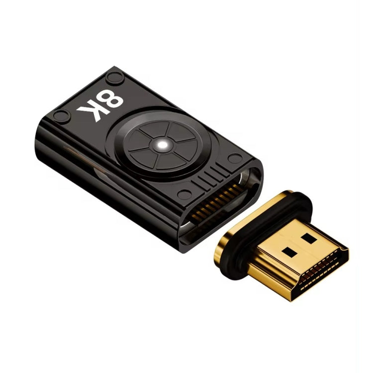 8K 60Hz HDTV to HDTV Side Bend Magnetic Converter(Brown Left Bend) by buy2fix