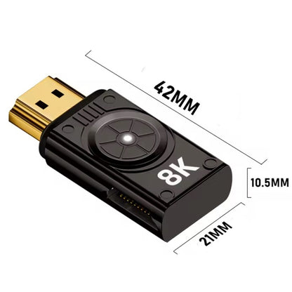 8K 60Hz HDTV to HDTV Side Bend Magnetic Converter(Brown Right Bend) by buy2fix