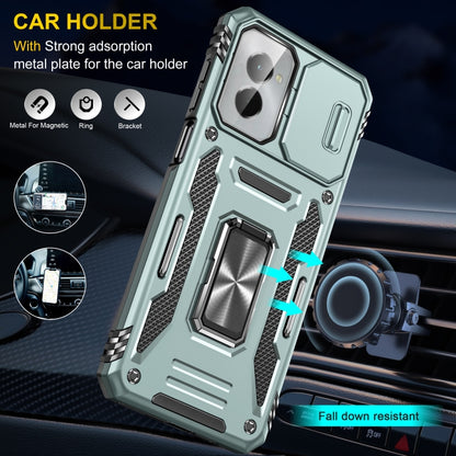 For Motorola Moto G Play 5G 2024 Armor PC + TPU Camera Shield Phone Case(Alpine Green) by buy2fix