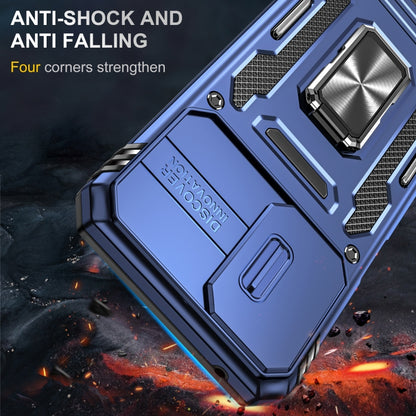 For Motorola Moto G Play 5G 2024 Armor PC + TPU Camera Shield Phone Case(Navy Blue) by buy2fix