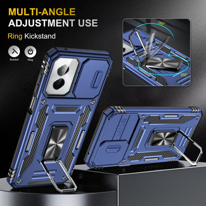 For Motorola Moto G Play 5G 2024 Armor PC + TPU Camera Shield Phone Case(Navy Blue) by buy2fix