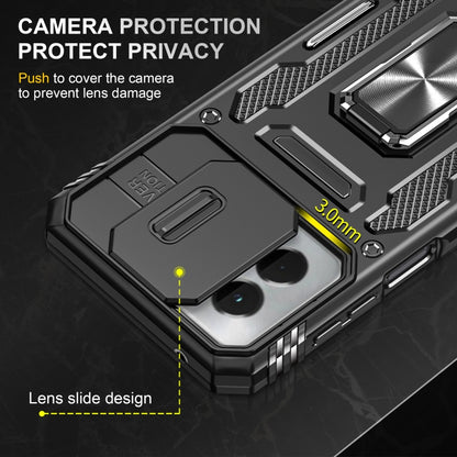 For Motorola Moto G Play 5G 2024 Armor PC + TPU Camera Shield Phone Case(Black) by buy2fix