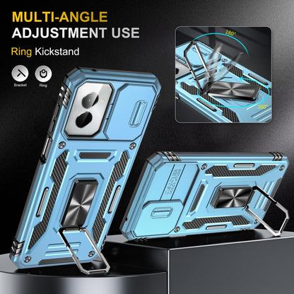 For Motorola Moto G Play 5G 2024 Armor PC + TPU Camera Shield Phone Case(Light Blue) by buy2fix