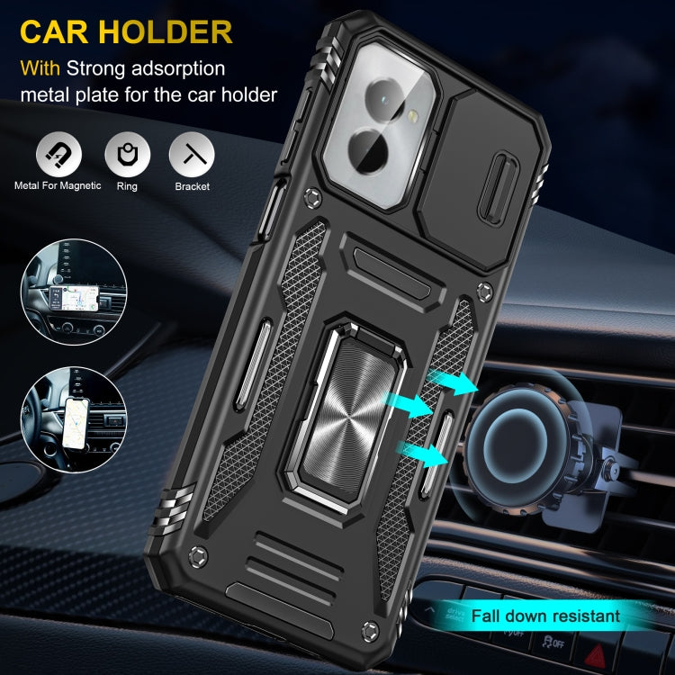 For Motorola Moto G Power 2024 Armor PC + TPU Camera Shield Phone Case(Black) by buy2fix