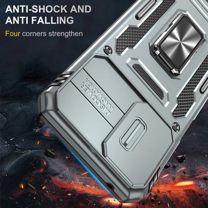 For Motorola Moto G Power 2024 Armor PC + TPU Camera Shield Phone Case(Grey) by buy2fix