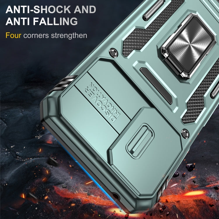 For Motorola Moto G Stylus 5G 2024 Armor PC + TPU Camera Shield Phone Case(Alpine Green) by buy2fix