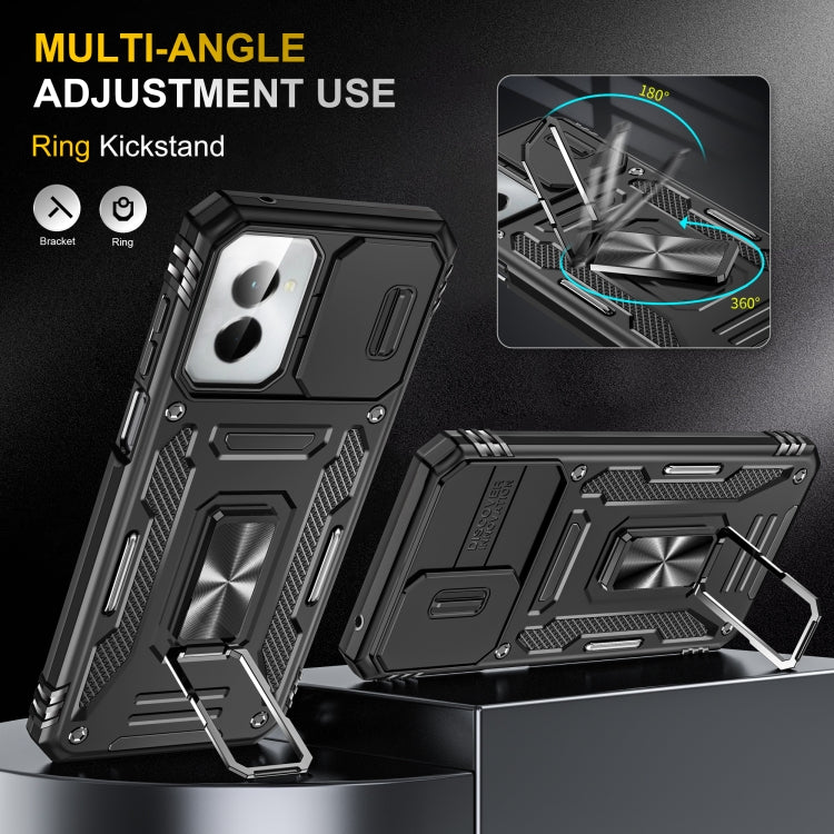 For Motorola Moto G Stylus 5G 2024 Armor PC + TPU Camera Shield Phone Case(Black) by buy2fix