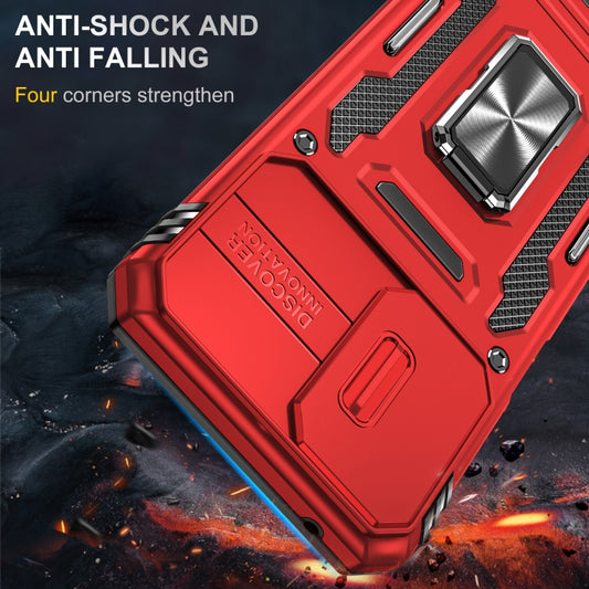 For Motorola Moto G Stylus 5G 2024 Armor PC + TPU Camera Shield Phone Case(Red) by buy2fix