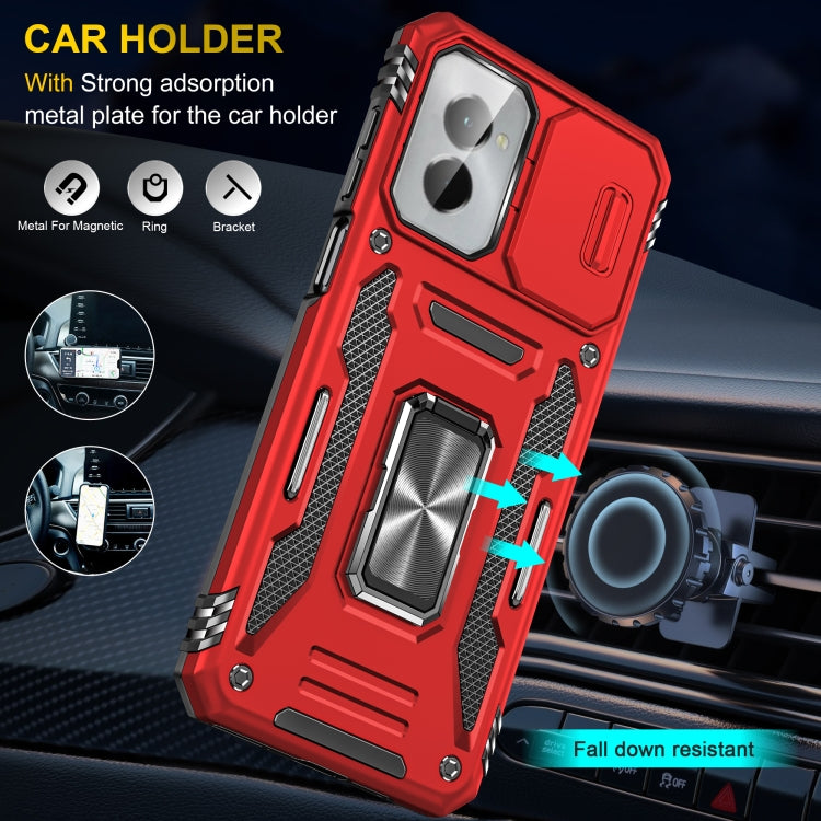 For Motorola Moto G Stylus 5G 2024 Armor PC + TPU Camera Shield Phone Case(Red) by buy2fix