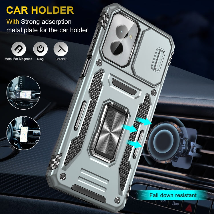 For Motorola Moto G Stylus 5G 2024 Armor PC + TPU Camera Shield Phone Case(Grey) by buy2fix