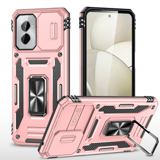 For Motorola Moto G Stylus 5G 2024 Armor PC + TPU Camera Shield Phone Case(Rose Gold) by buy2fix