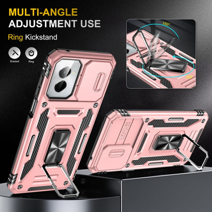 For Motorola Moto G Stylus 5G 2024 Armor PC + TPU Camera Shield Phone Case(Rose Gold) by buy2fix