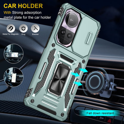 For OPPO Reno10 Global Armor PC + TPU Camera Shield Phone Case(Alpine Green) by buy2fix