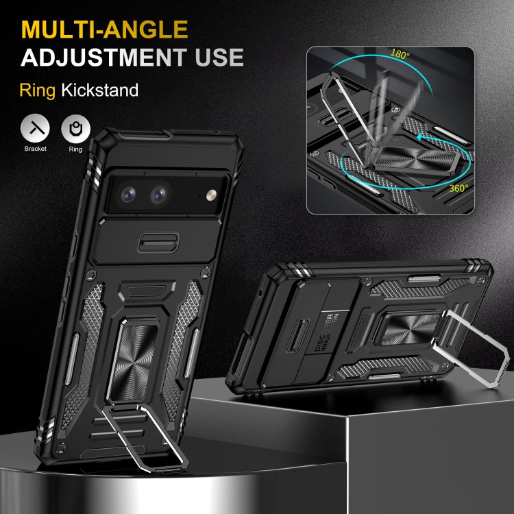 For Google Pixel 9/9 Pro Armor PC + TPU Camera Shield Phone Case(Black) by buy2fix