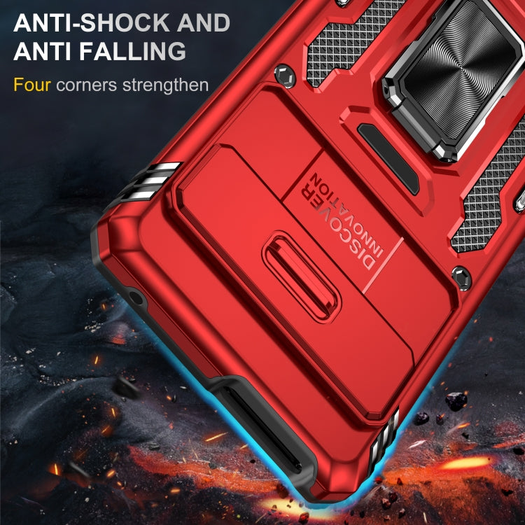 For Google Pixel 9/9 Pro Armor PC + TPU Camera Shield Phone Case(Red) by buy2fix