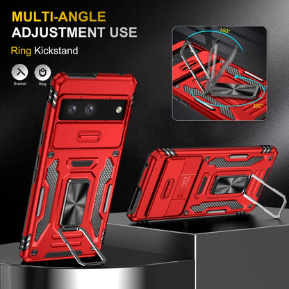 For Google Pixel 9/9 Pro Armor PC + TPU Camera Shield Phone Case(Red) by buy2fix