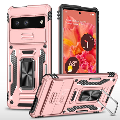 For Google Pixel 9/9 Pro Armor PC + TPU Camera Shield Phone Case(Rose Gold) by buy2fix