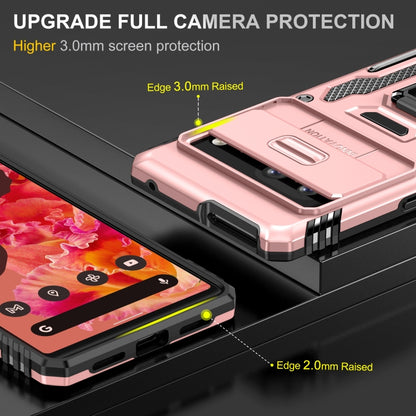 For Google Pixel 9/9 Pro Armor PC + TPU Camera Shield Phone Case(Rose Gold) by buy2fix