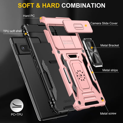 For Google Pixel 9/9 Pro Armor PC + TPU Camera Shield Phone Case(Rose Gold) by buy2fix