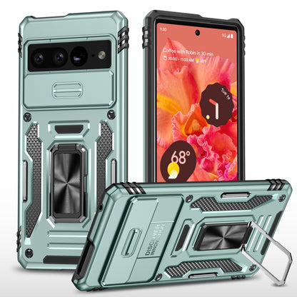 For Google Pixel 9 Pro XL 6.8 Armor PC + TPU Camera Shield Phone Case(Alpine Green) by buy2fix