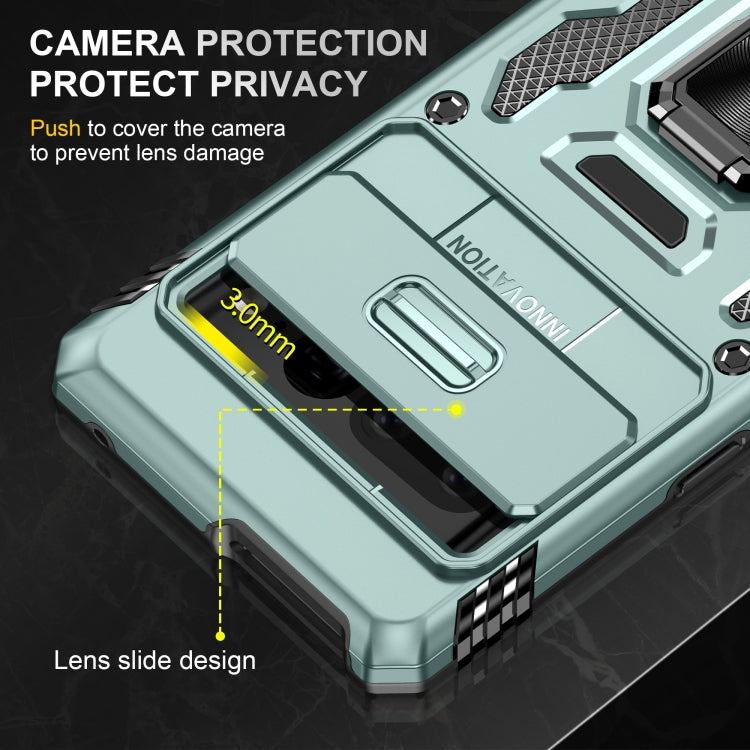 For Google Pixel 9 Pro XL 6.8 Armor PC + TPU Camera Shield Phone Case(Alpine Green) by buy2fix