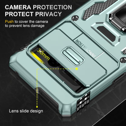 For Google Pixel 9 Pro XL 6.8 Armor PC + TPU Camera Shield Phone Case(Alpine Green) by buy2fix