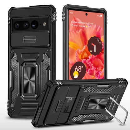 For Google Pixel 9 Pro XL 6.8 Armor PC + TPU Camera Shield Phone Case(Black) by buy2fix