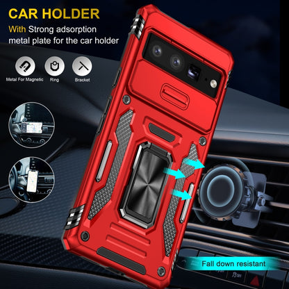 For Google Pixel 9 Pro XL 6.8 Armor PC + TPU Camera Shield Phone Case(Red) by buy2fix