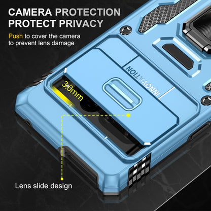 For Google Pixel 9 Pro XL 6.8 Armor PC + TPU Camera Shield Phone Case(Light Blue) by buy2fix