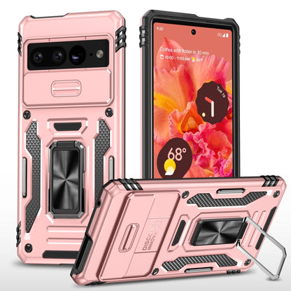 For Google Pixel 9 Pro XL 6.8 Armor PC + TPU Camera Shield Phone Case(Rose Gold) by buy2fix
