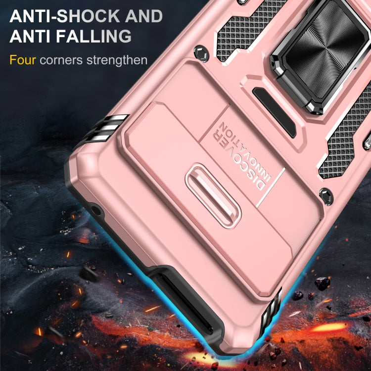 For Google Pixel 9 Pro XL 6.8 Armor PC + TPU Camera Shield Phone Case(Rose Gold) by buy2fix