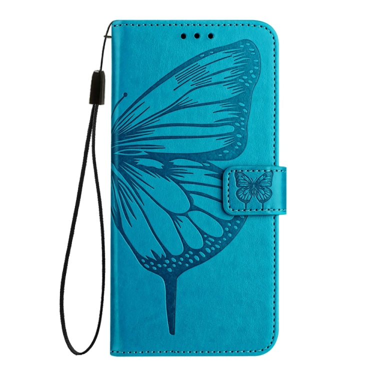 For Tecno Spark Go 2024 / Spark 20C Embossed Butterfly Leather Phone Case(Blue) by buy2fix