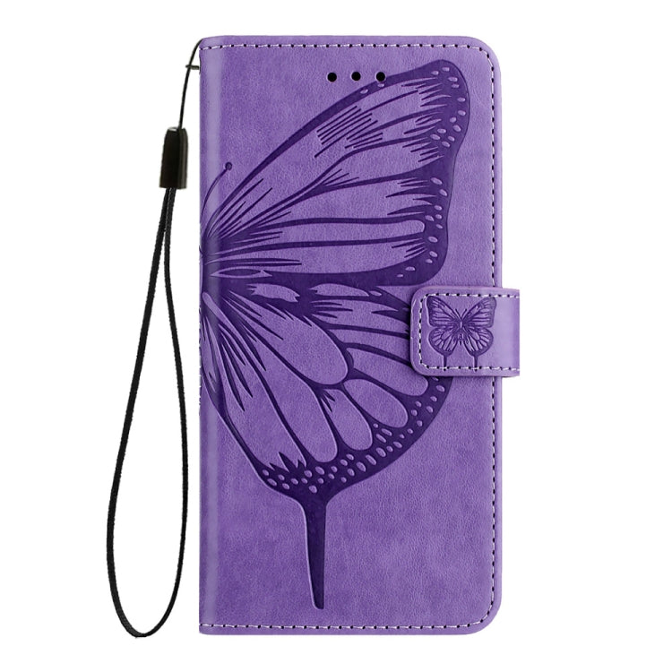 For Tecno Spark Go 2024 / Spark 20C Embossed Butterfly Leather Phone Case(Light Purple) by buy2fix