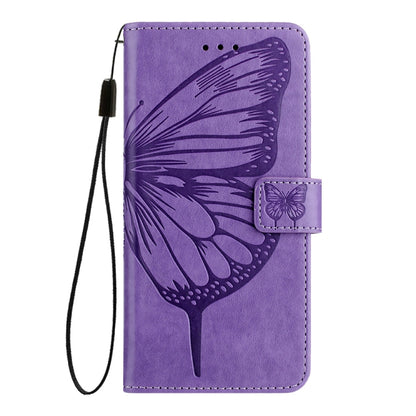 For Tecno Spark Go 2024 / Spark 20C Embossed Butterfly Leather Phone Case(Light Purple) by buy2fix