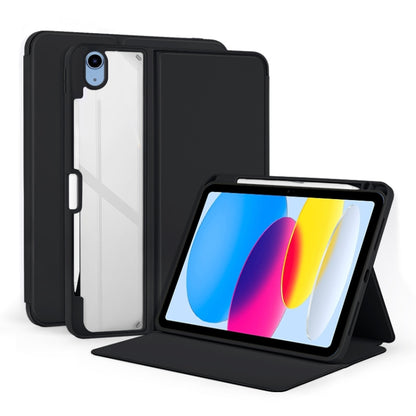 For iPad 2025 / 2022 2-Fold Clear Acrylic Leather Tablet Case(Black) - iPad 2025 / 2022 Cases by buy2fix | Online Shopping UK | buy2fix