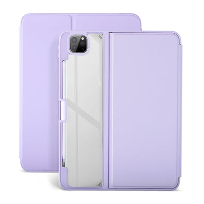 For iPad 2025 / 2022 2-Fold Clear Acrylic Leather Tablet Case(Light Purple) - iPad 2025 / 2022 Cases by buy2fix | Online Shopping UK | buy2fix