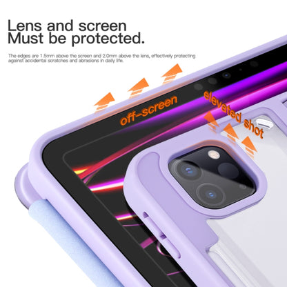 For iPad 2025 / 2022 2-Fold Clear Acrylic Leather Tablet Case(Black) - iPad 2025 / 2022 Cases by buy2fix | Online Shopping UK | buy2fix