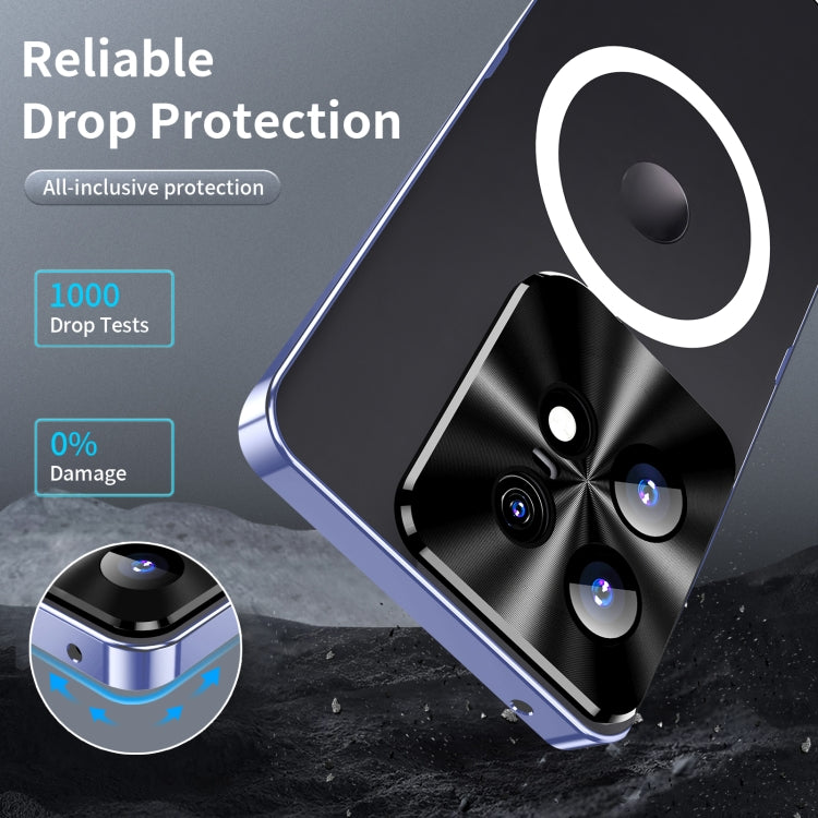 For Motorola Edge 50 Pro Frosted Metal MagSafe Magnetic Phone Case(Puprle) - Motorola Cases by buy2fix | Online Shopping UK | buy2fix