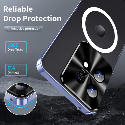 For Motorola Edge 50 Pro Frosted Metal MagSafe Magnetic Phone Case(Puprle) - Motorola Cases by buy2fix | Online Shopping UK | buy2fix