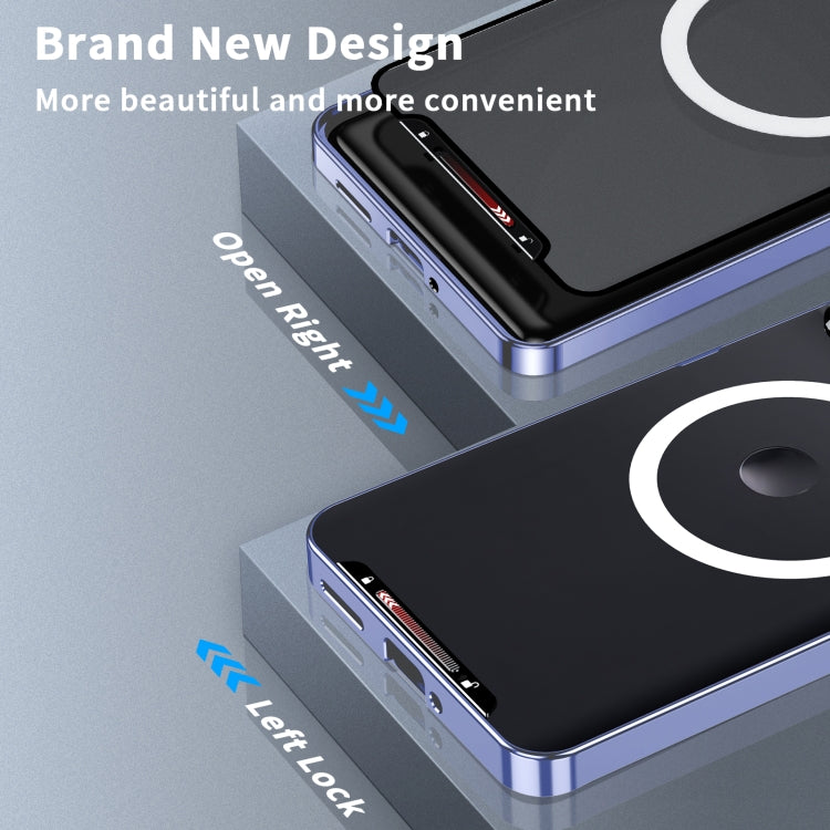 For Motorola Edge 50 Pro Frosted Metal MagSafe Magnetic Phone Case(Puprle) - Motorola Cases by buy2fix | Online Shopping UK | buy2fix
